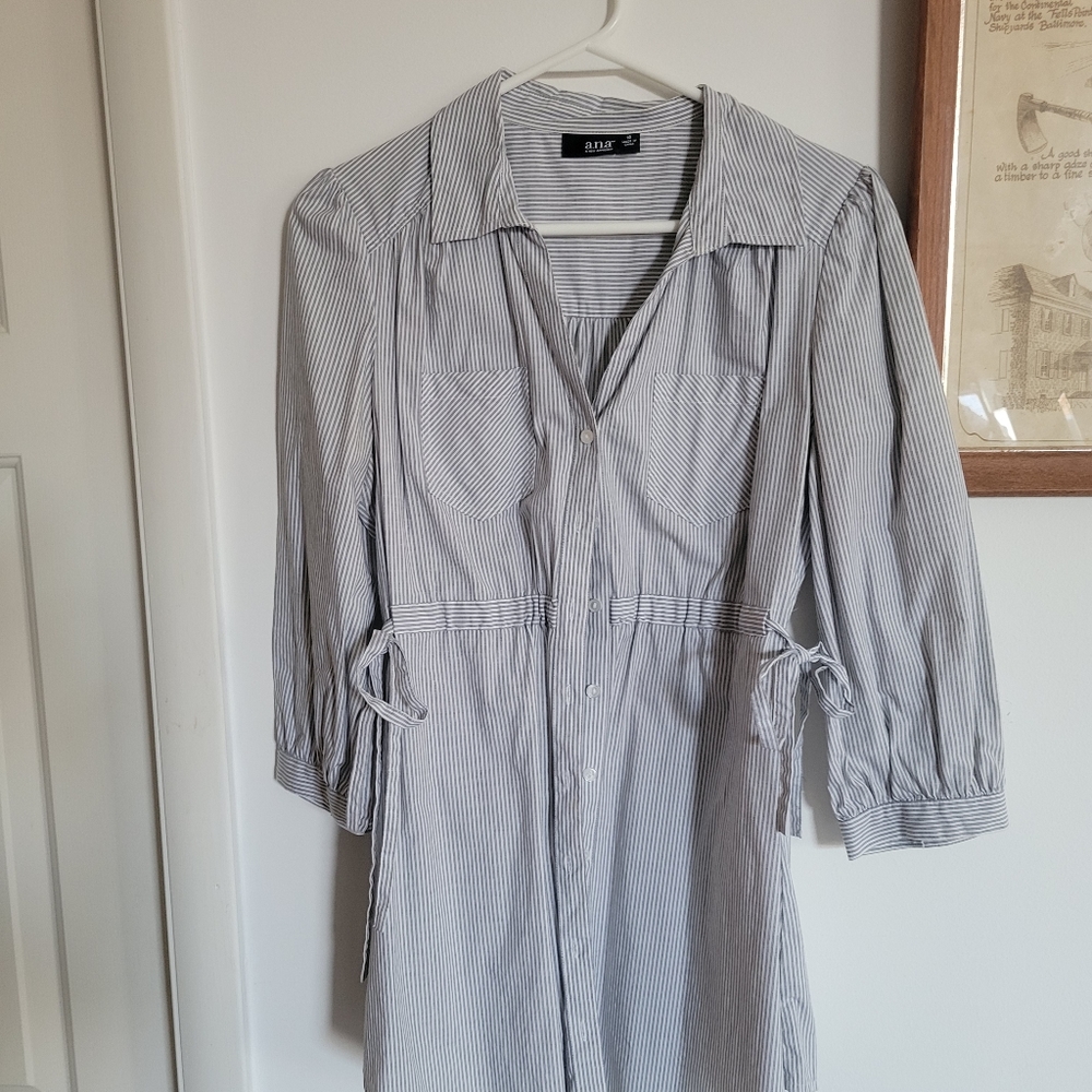 Women's long button up with quarter sleeves